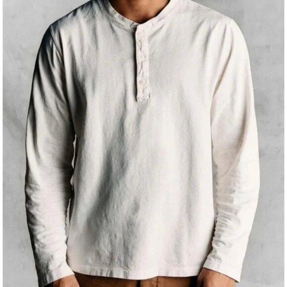 Imogene + Willie Vintage Men's Henley Cream-sz Xl - Picture 1 of 13